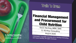 Financial Management and Procurement for Child Nutrition on the "Trainin' Cram" Ceareal Box cover
